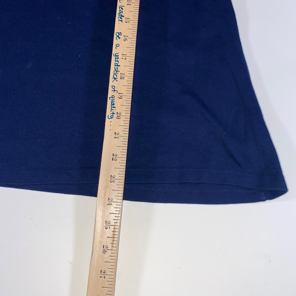 Kim Rogers Womens Navy Blue Mock Neck Long Sleeve Top Size Large Classic Knit - Picture 4 of 6